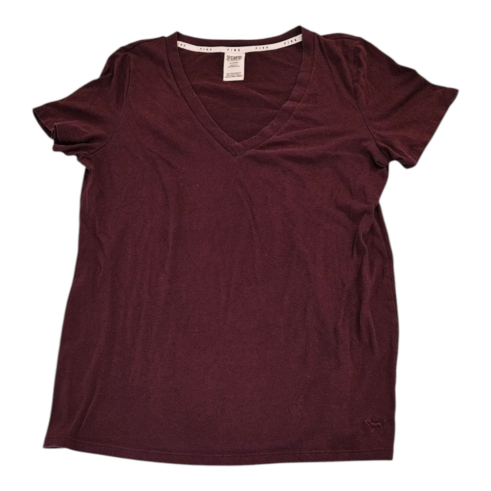 Pink Victoria's Secret Size Medium Purple Short Sleeve Pullover Pajama T-Shirt